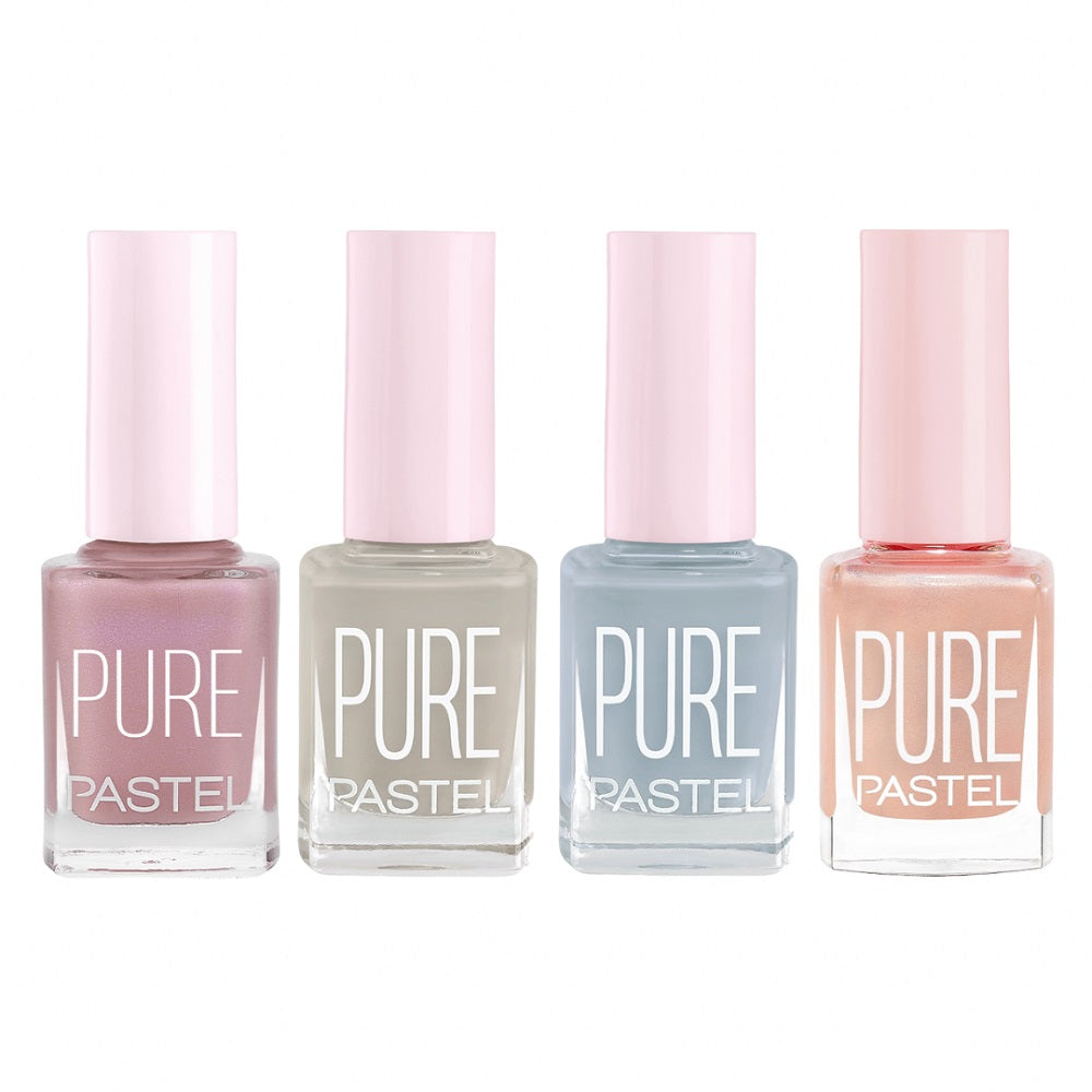 Pastel nail top polish set
