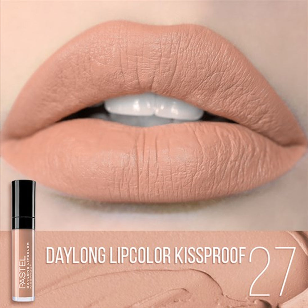 Daylong Lipcolor Kissproof Matte Liquid Lipstick New Peach 27